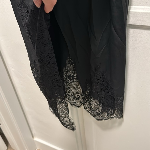 NWT Lake Studio thin strap black silk w/ lace trim  dress size 6-8 Ukraine 44 - Picture 7 of 8